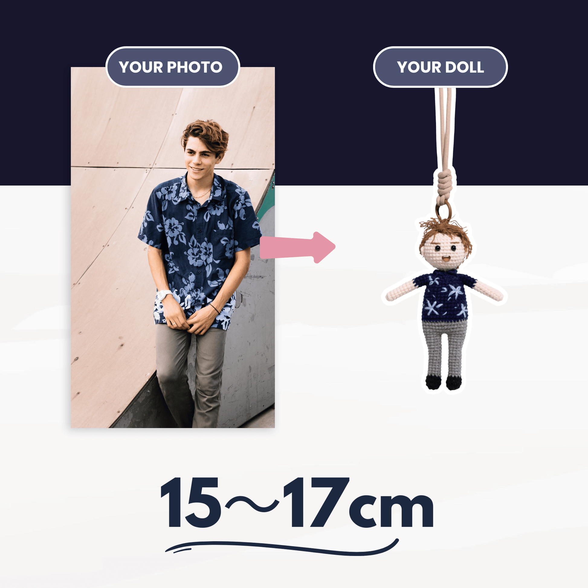 Custom Crochet Dolls with Item Finder for Human Portrait - OOOMG × Mili Tag - OOOMG