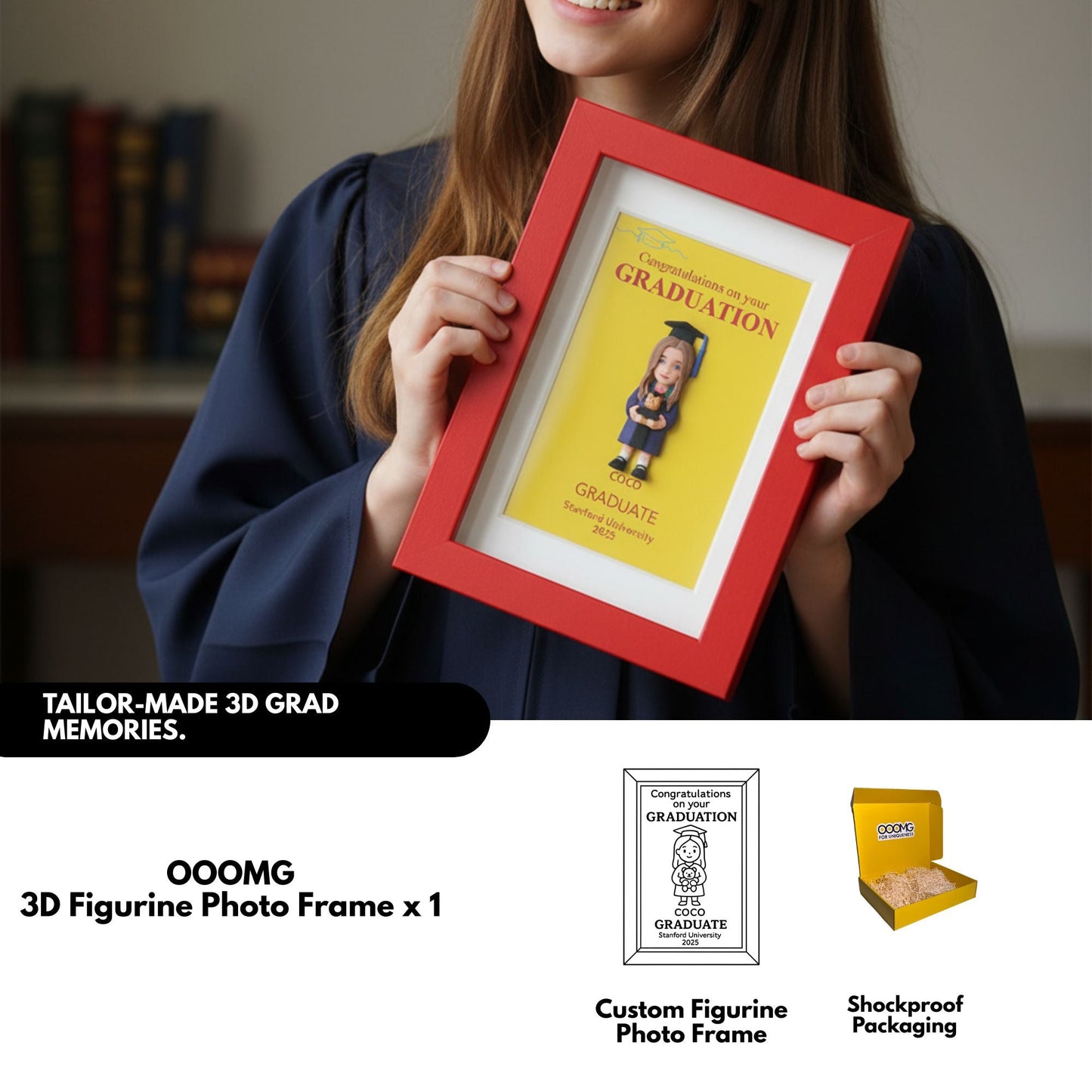 Graduation Gift: OOOMG Personalized Magnetic Mini - Me – Custom Figurine & Creative Gift for Home & Loved Ones - OOOMG