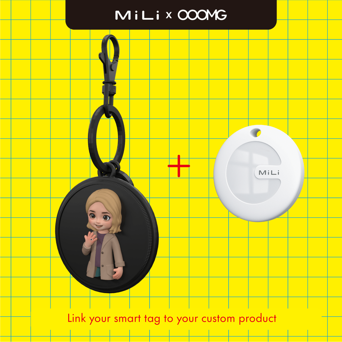 MiLi Tag × OOOMG | 2.5D Avatar Item Finder Case Customized Printing Air Tag Case - OOOMG