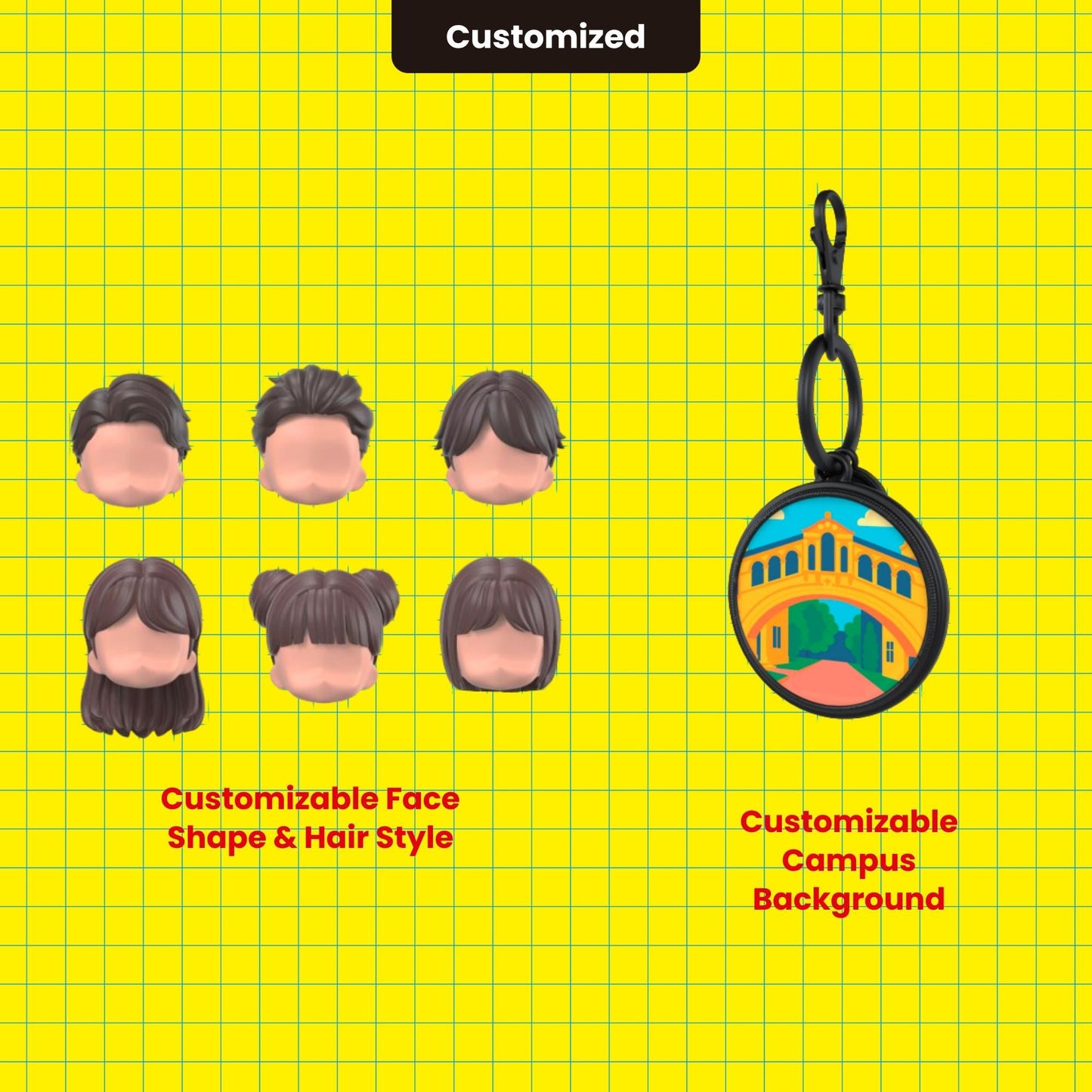 MiLi Tag × OOOMG | Graduation Gifts 2.5D Avatar Item Finder Case Customized Air Tag Case - OOOMG
