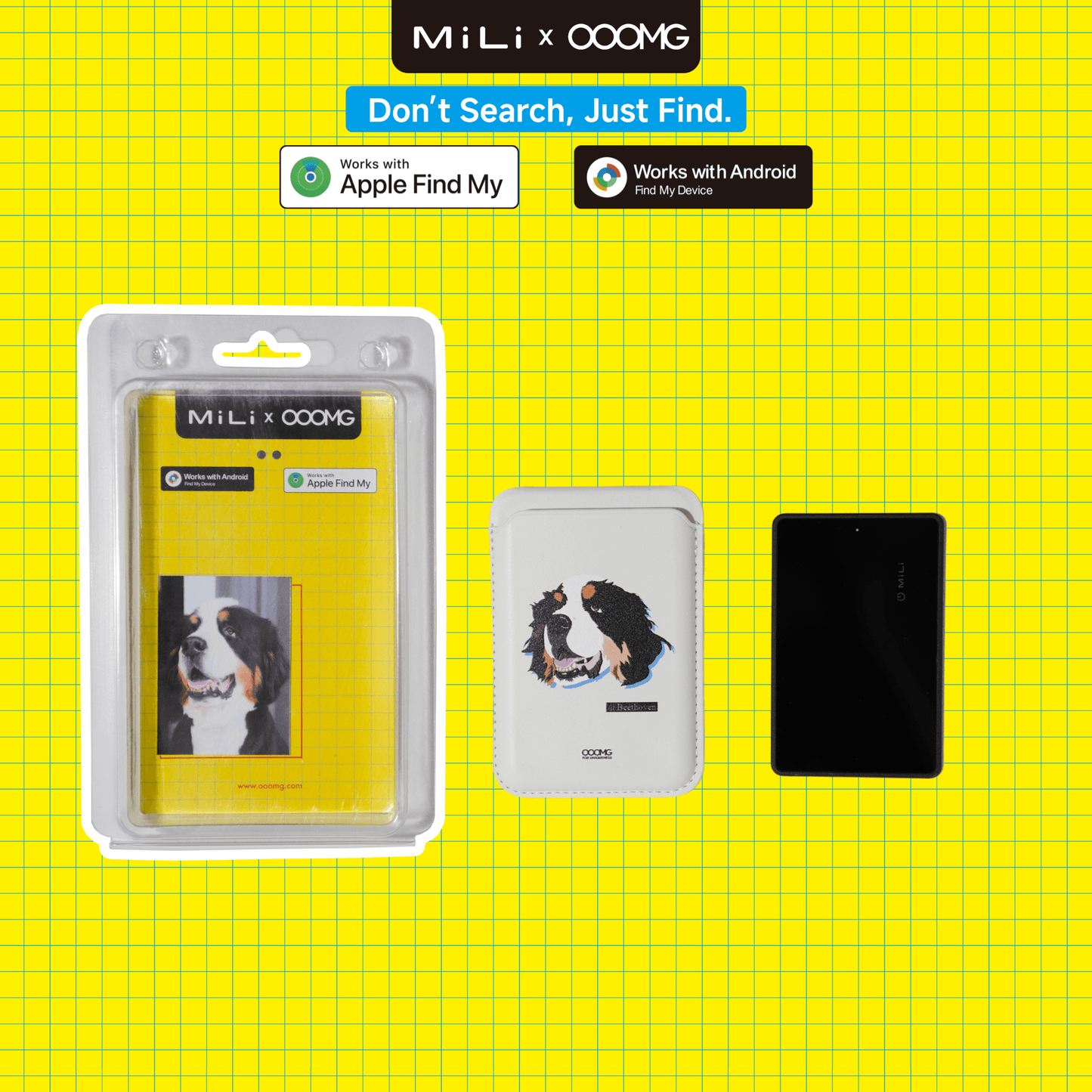 MiLi Tag × OOOMG | MagSafe Case with Custom Portrait/Pet Design and Mili Item Finder Tracking - OOOMG