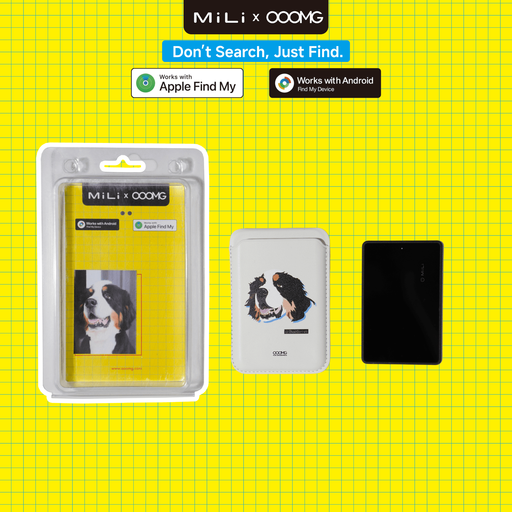 MiLi Tag × OOOMG | MagSafe Case with Custom Portrait/Pet Design and Mili Item Finder Tracking - OOOMG