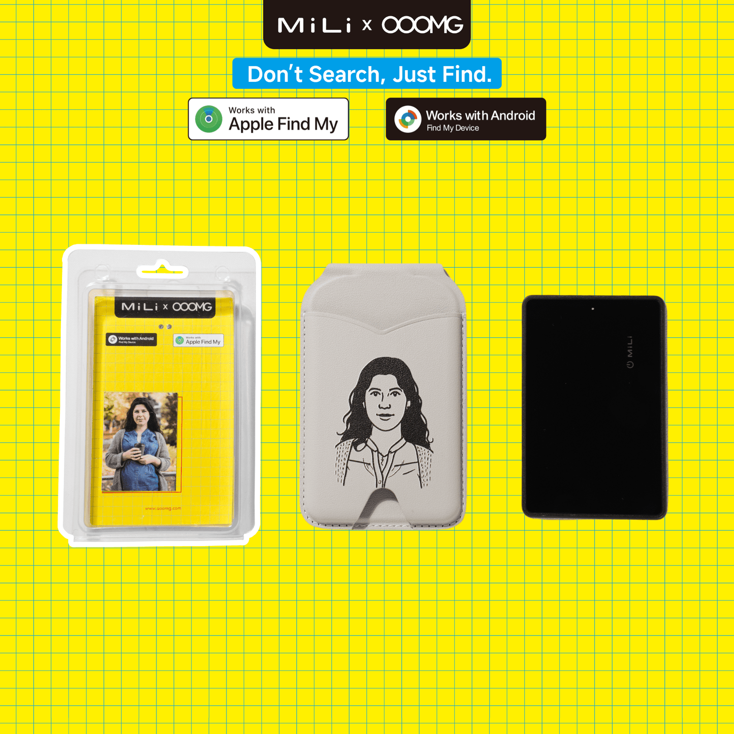 MiLi Tag × OOOMG | MagSafe Case with Custom Portrait/Pet Design and Mili Item Finder Tracking - OOOMG