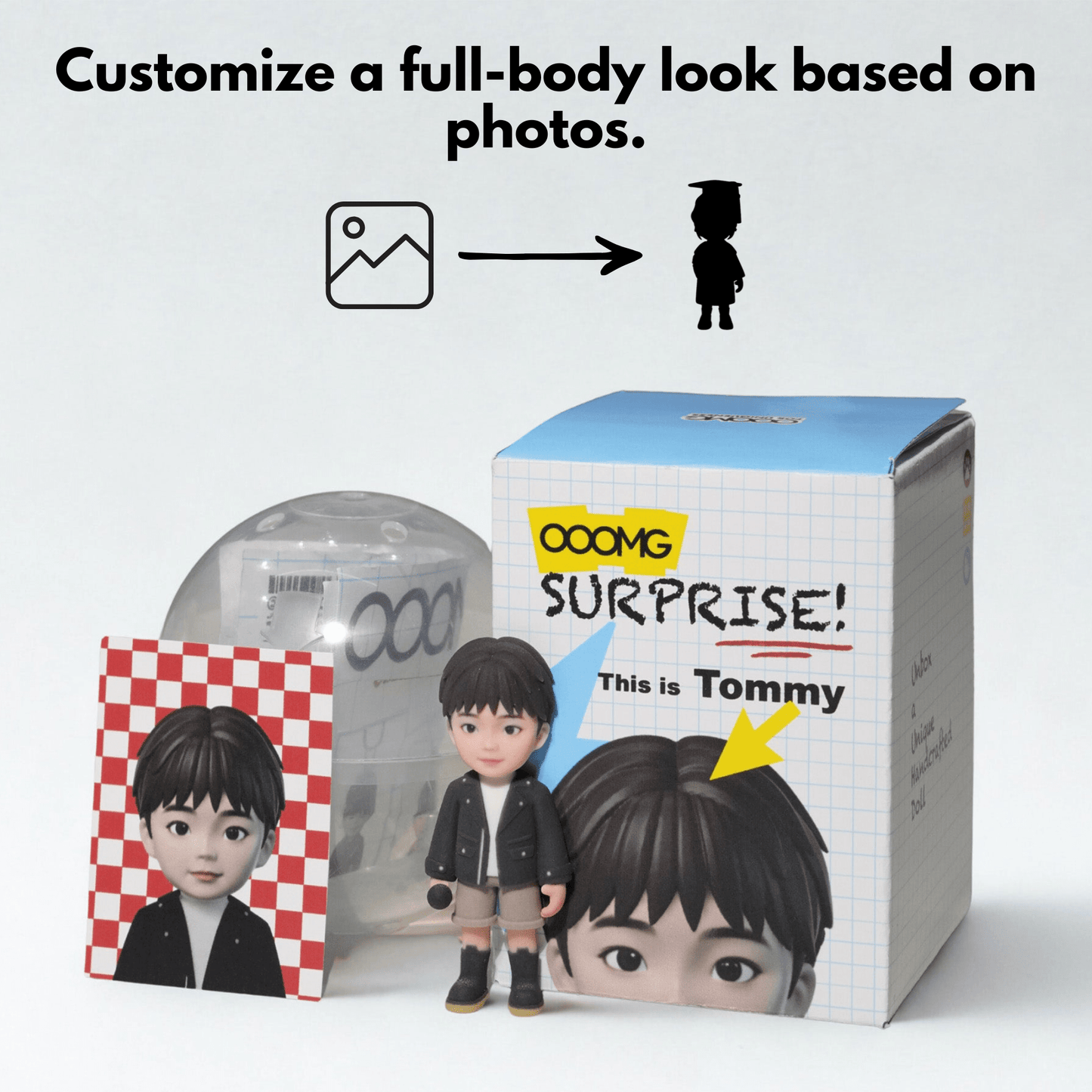 OOOMG Photo Based Personalized Magnetic Mini - Me – Custom Figurine & Creative Gift for Home & Loved Ones - OOOMG