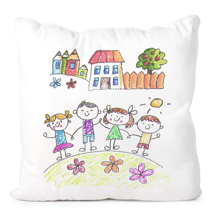 Personalised Child's Drawing Upload Cushion - OOOMG