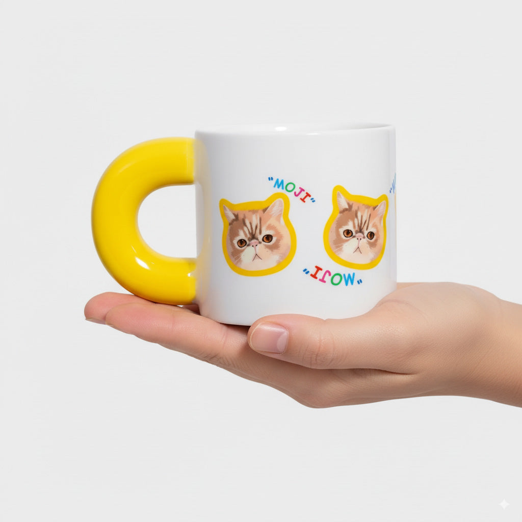 Personalized Pawsome Ceramic Cup - Dog and Cat Lovers' Insulated Home Coffee/Tea Mug with Handle - OOOMG