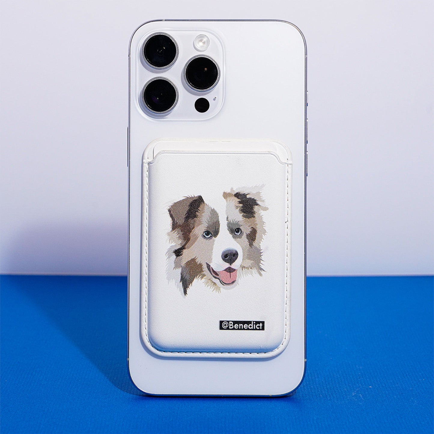 Personalized Pet Portrait iPhone Magsafe Wallet Case - Customizable Icon Design Card Holder Cover - OOOMG
