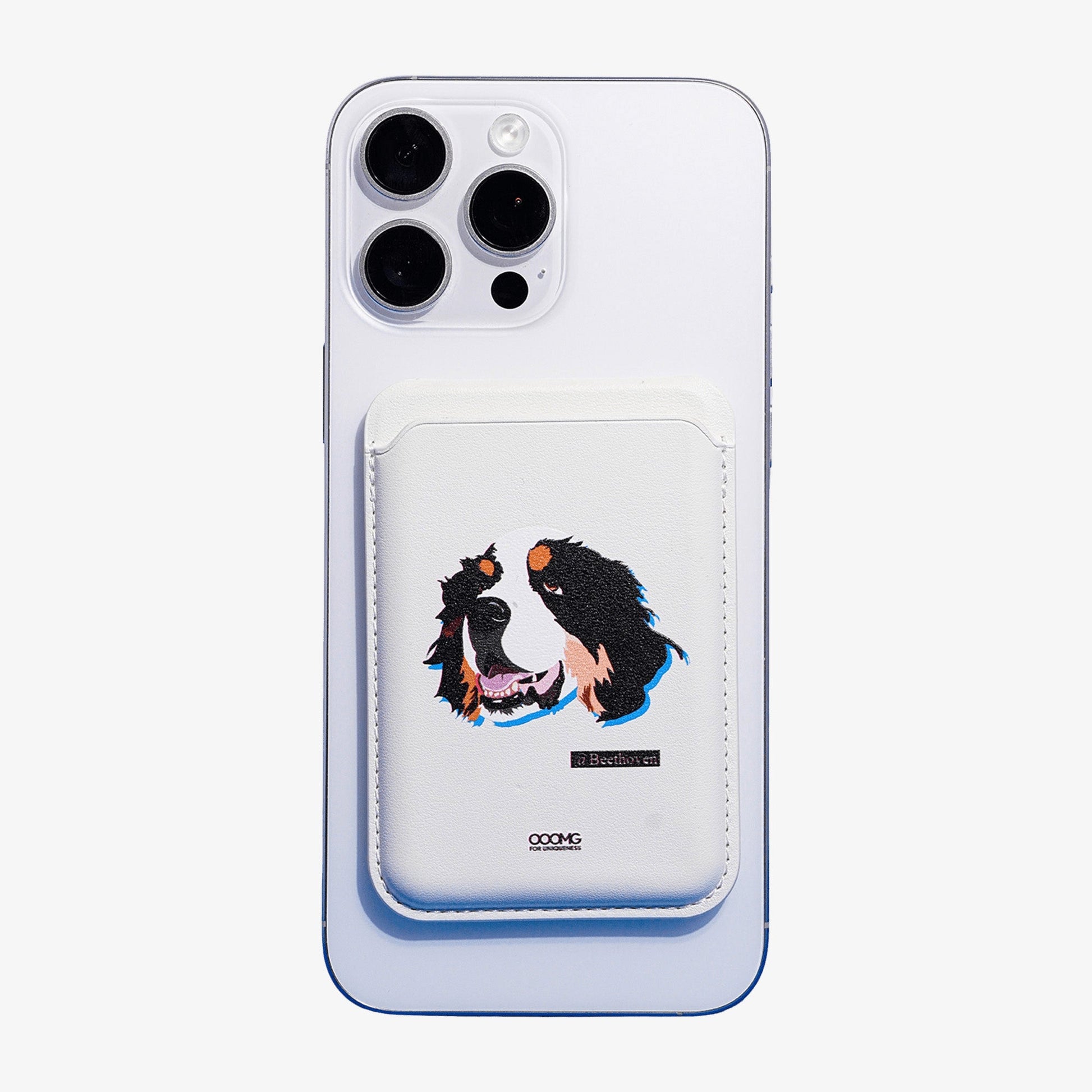 Personalized Pet Portrait iPhone Magsafe Wallet Case - Customizable Icon Design Card Holder Cover - OOOMG