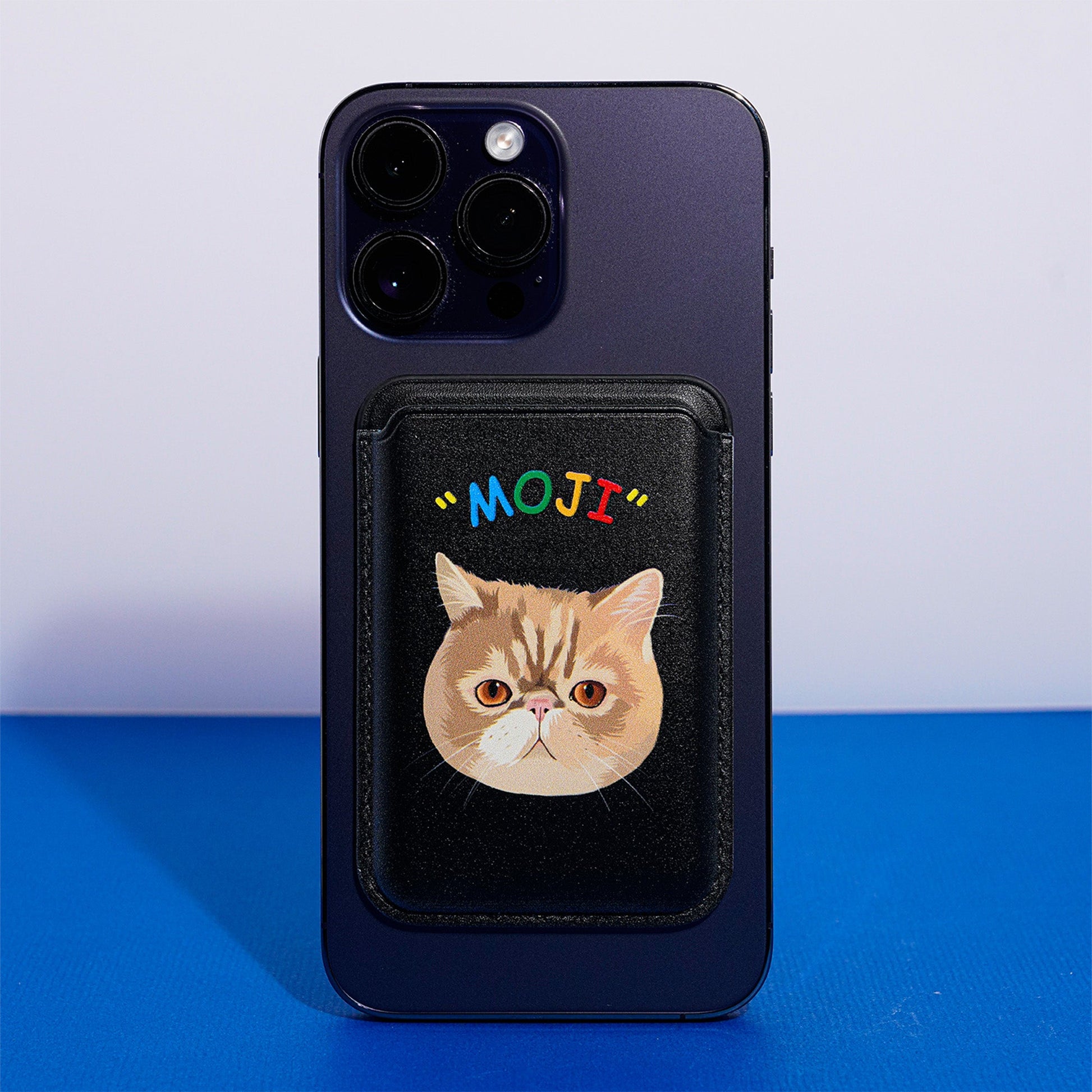 Personalized Pet Portrait iPhone Magsafe Wallet Case - Customizable Icon Design Card Holder Cover - OOOMG
