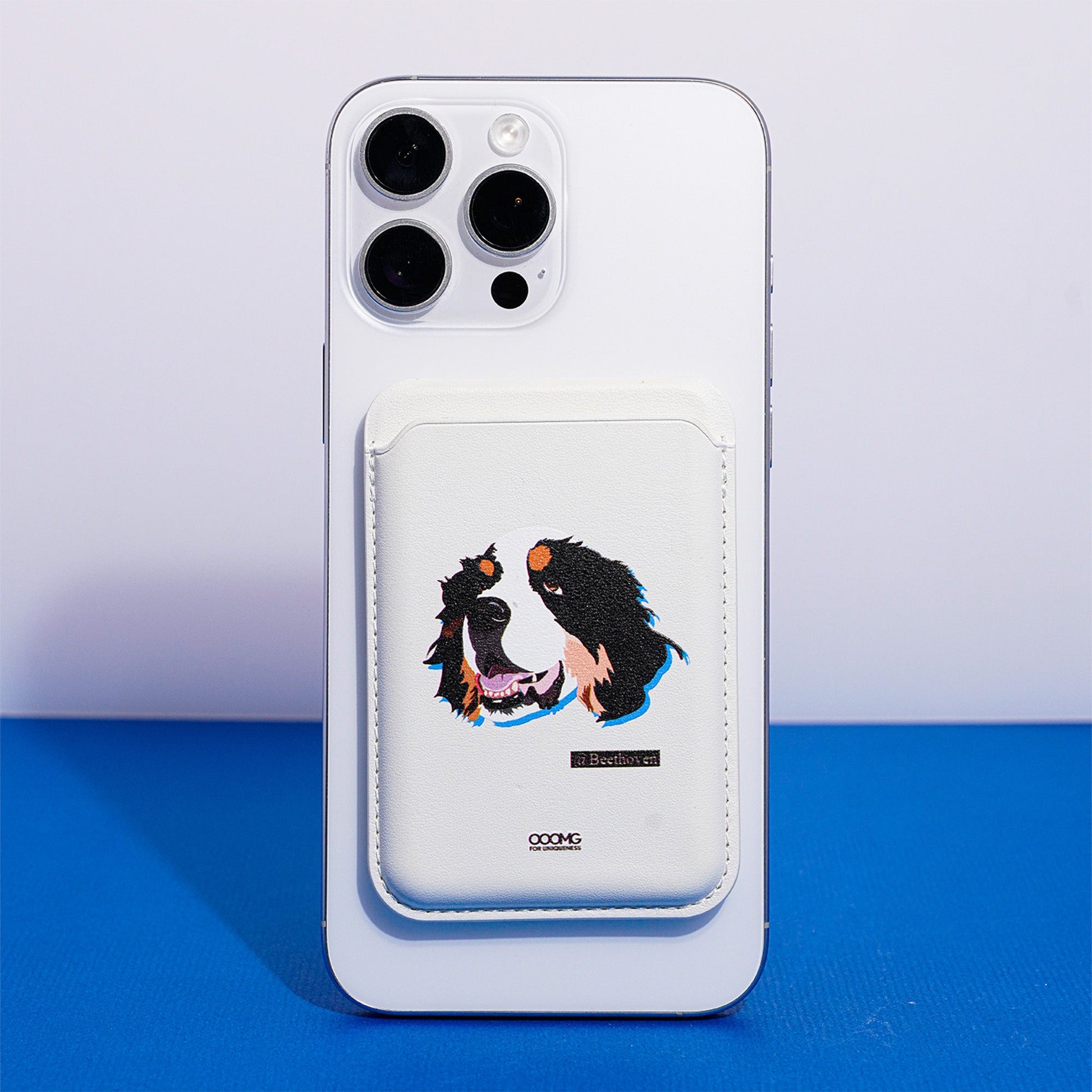 Personalized Pet Portrait iPhone Magsafe Wallet Case - Customizable Icon Design Card Holder Cover - OOOMG
