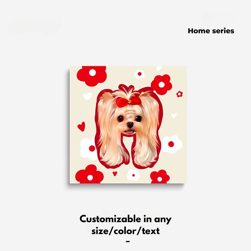 Pet custom decorative paintings, hanging paintings, murals, living room original designs, cats and dogs, creative gifts, waterproof microspray - OOOMG