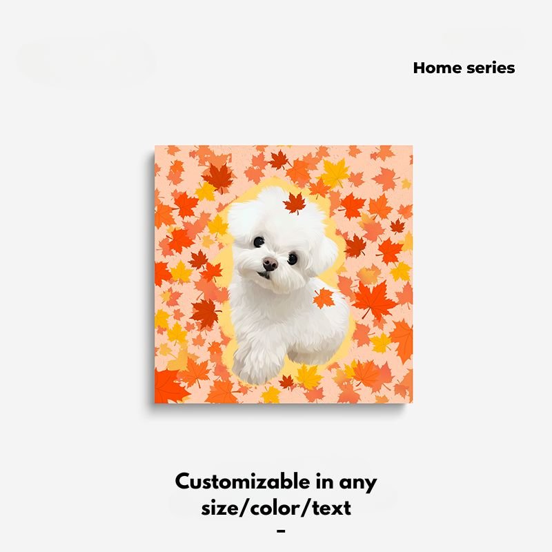 Pet custom decorative paintings, hanging paintings, murals, living room original designs, cats and dogs, creative gifts, waterproof microspray - OOOMG