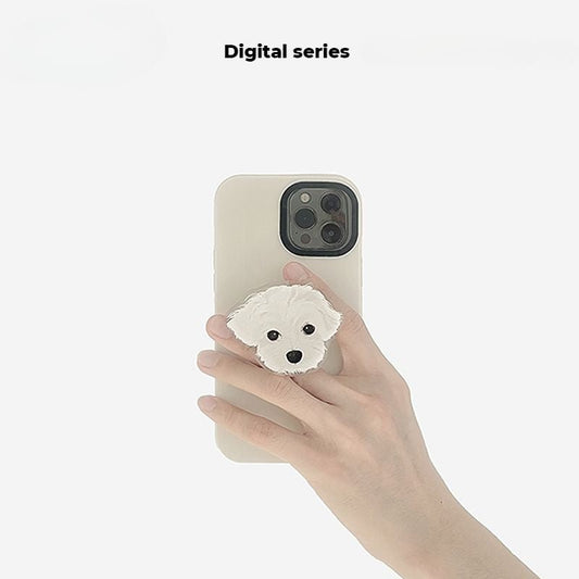 Pet custom mobile phone airbag holder handmade glue high transparency texture paste magnetic cat and dog gifts - OOOMG