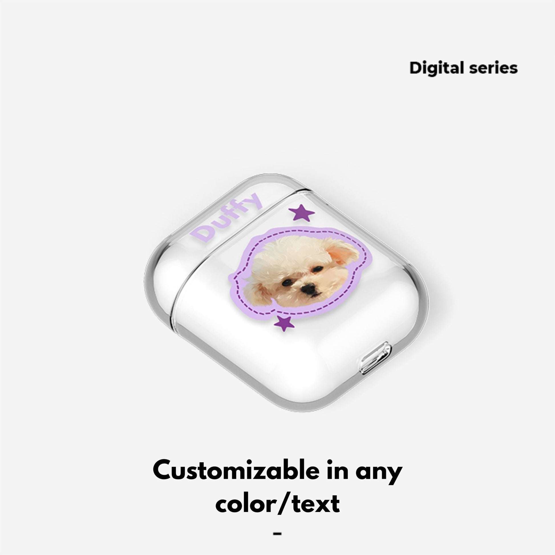 Pet custom peripheral gift original design airpods bluetooth headset protective case transparent cat dog - OOOMG