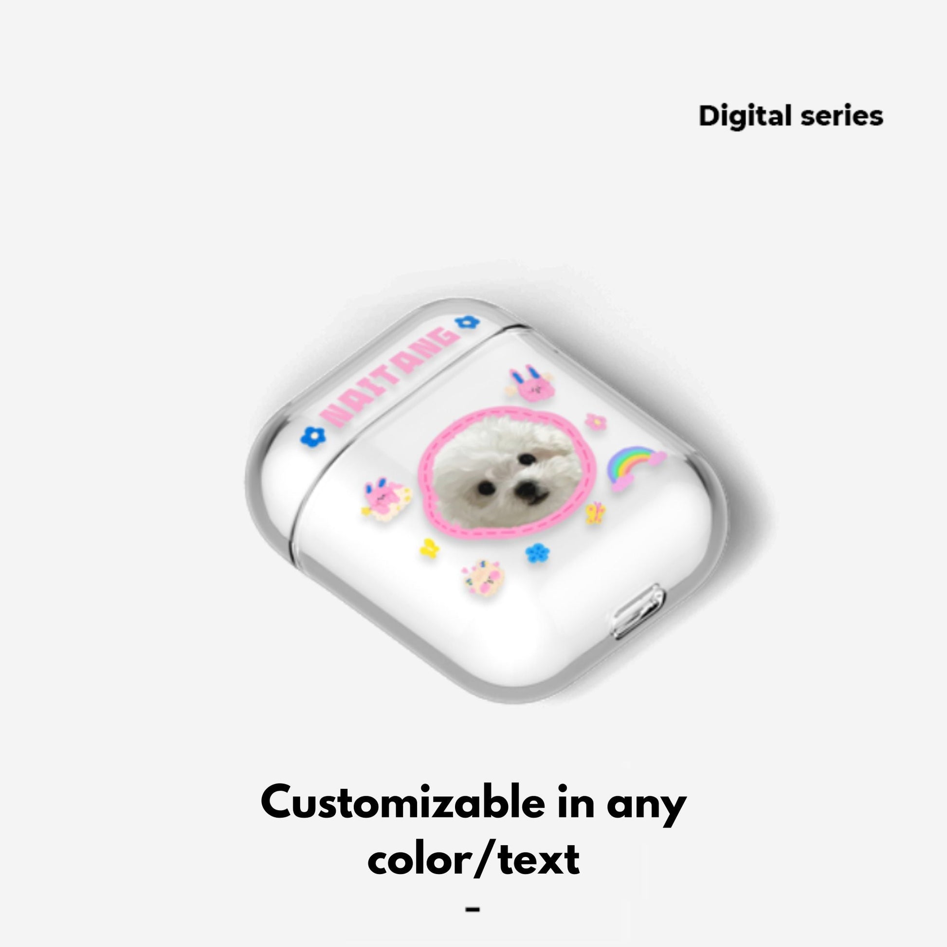 Pet custom peripheral gift original design airpods bluetooth headset protective case transparent cat dog - OOOMG