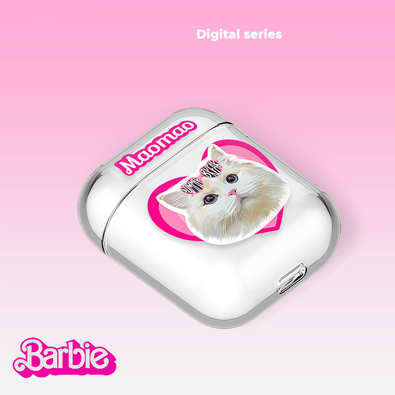 Pet custom peripheral gift original design airpods bluetooth headset protective case transparent cat dog - OOOMG