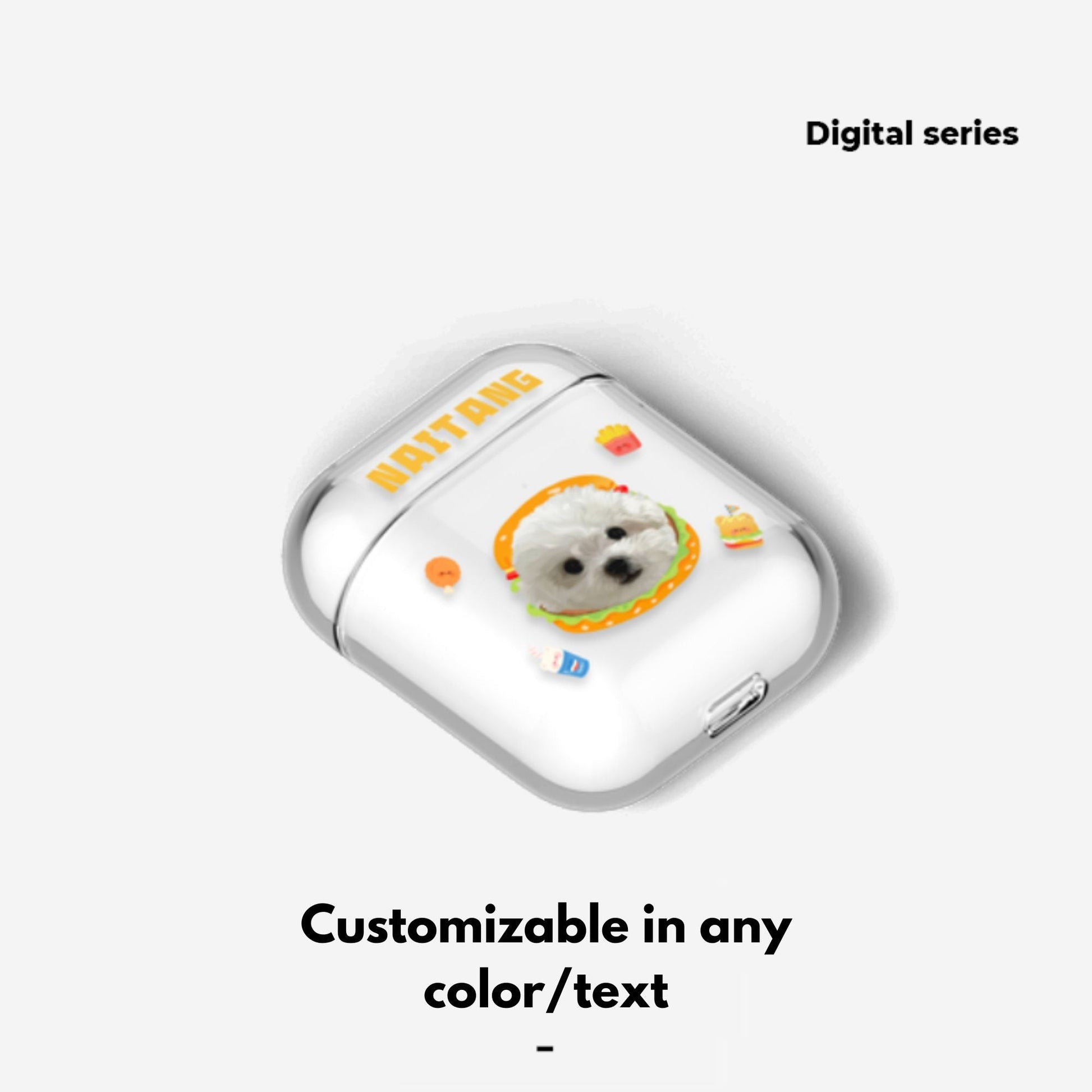 Pet custom peripheral gift original design airpods bluetooth headset protective case transparent cat dog - OOOMG