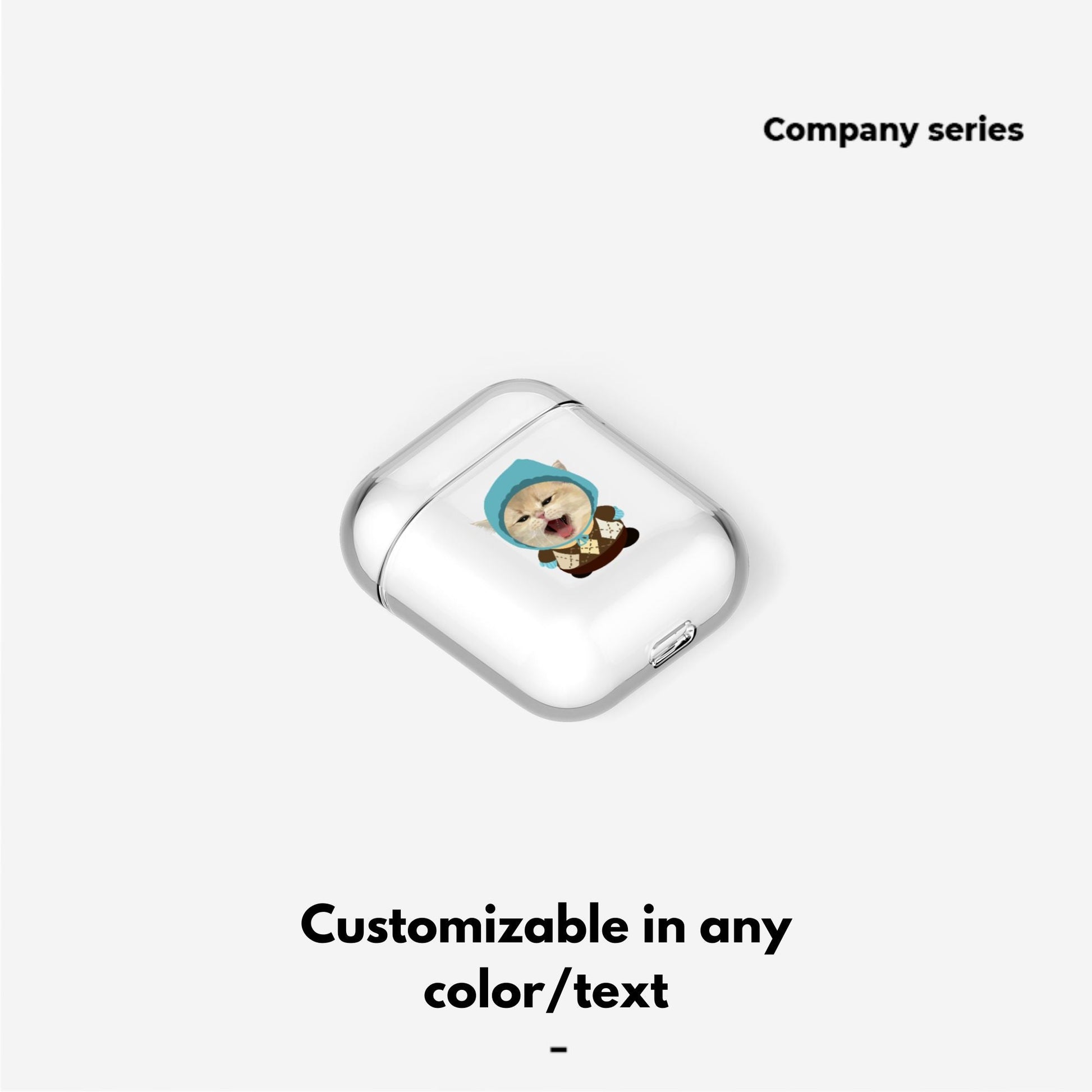 Pet custom peripheral gift original design airpods bluetooth headset protective case transparent cat dog - OOOMG