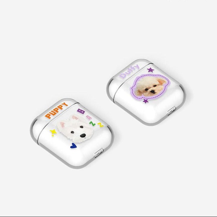 Pet custom peripheral gift original design airpods bluetooth headset protective case transparent cat dog - OOOMG