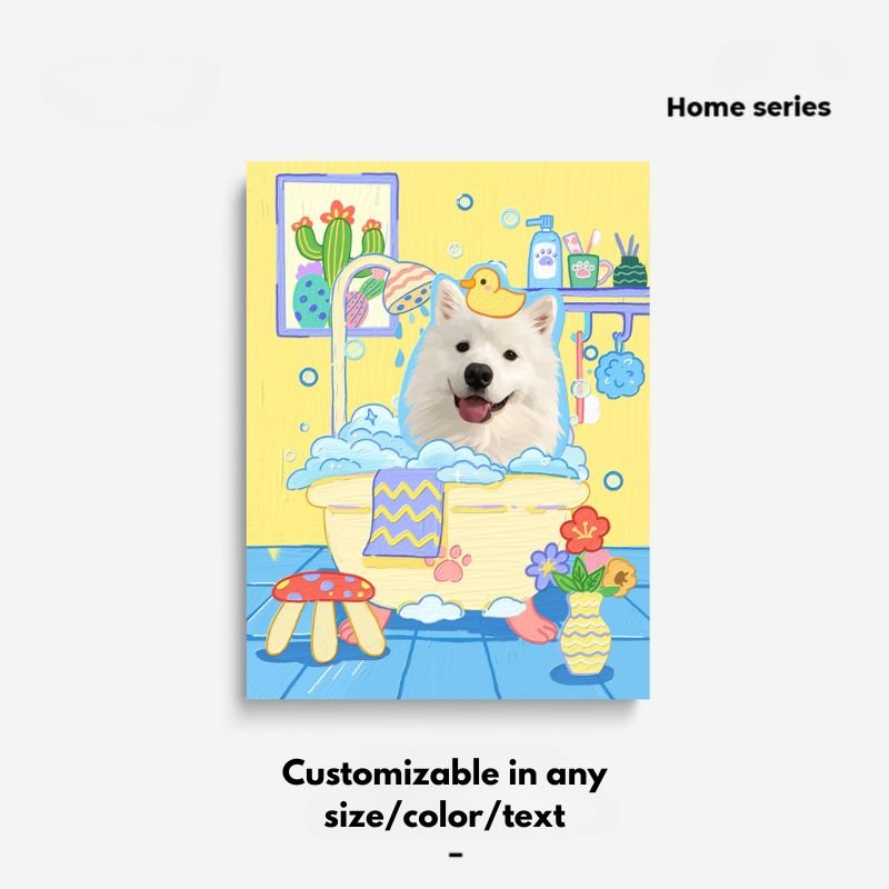 Pet custom peripherals original design decorative paintings, hanging paintings, waterproof art, microspray cats and dogs creative gifts - OOOMG