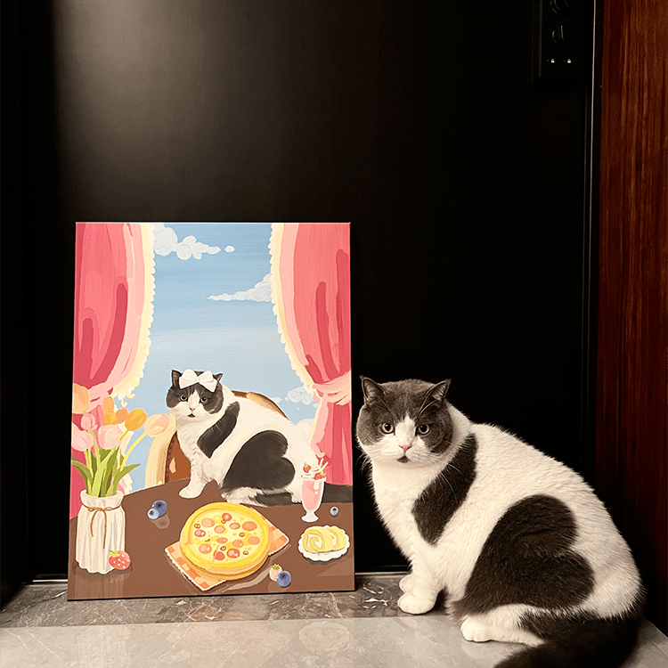 Pet custom peripherals original design decorative paintings, hanging paintings, waterproof art, microspray cats and dogs creative gifts - OOOMG
