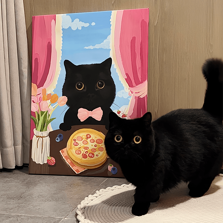 Pet custom peripherals original design decorative paintings, hanging paintings, waterproof art, microspray cats and dogs creative gifts - OOOMG