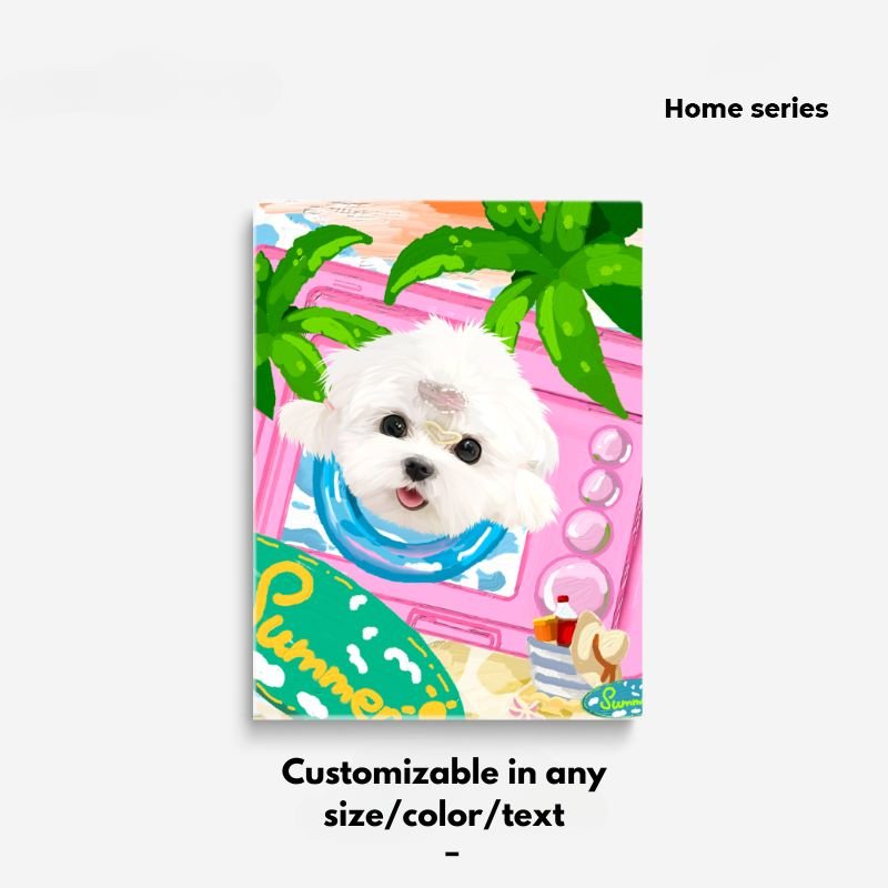 Pet custom peripherals original design decorative paintings, hanging paintings, waterproof art, microspray cats and dogs creative gifts - OOOMG