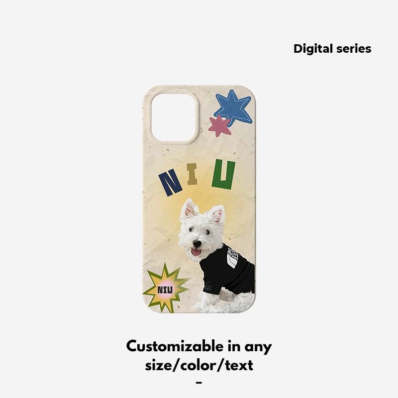 Pet custom peripherals original design niche film phone case texture cat dog creative gifts - OOOMG