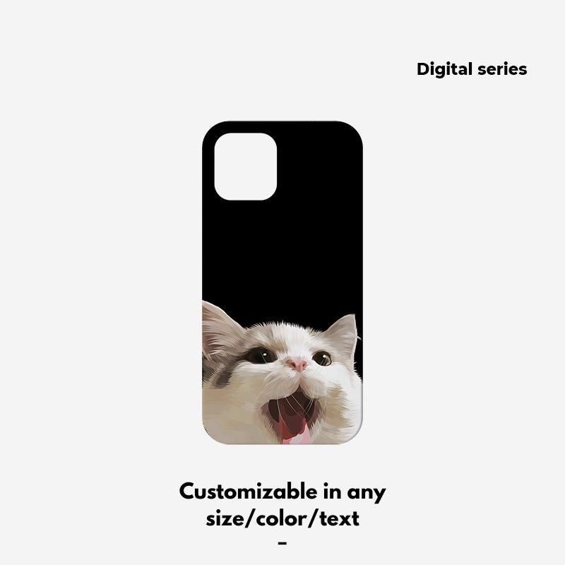 Pet custom peripherals original design niche film phone case texture cat dog creative gifts - OOOMG