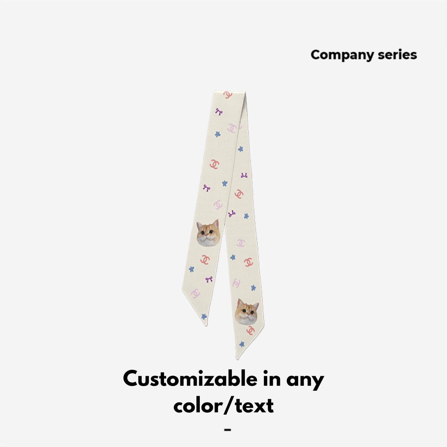 Pet custom peripherals original design Twilly light luxury silk scarf cat dog creative gifts - OOOMG