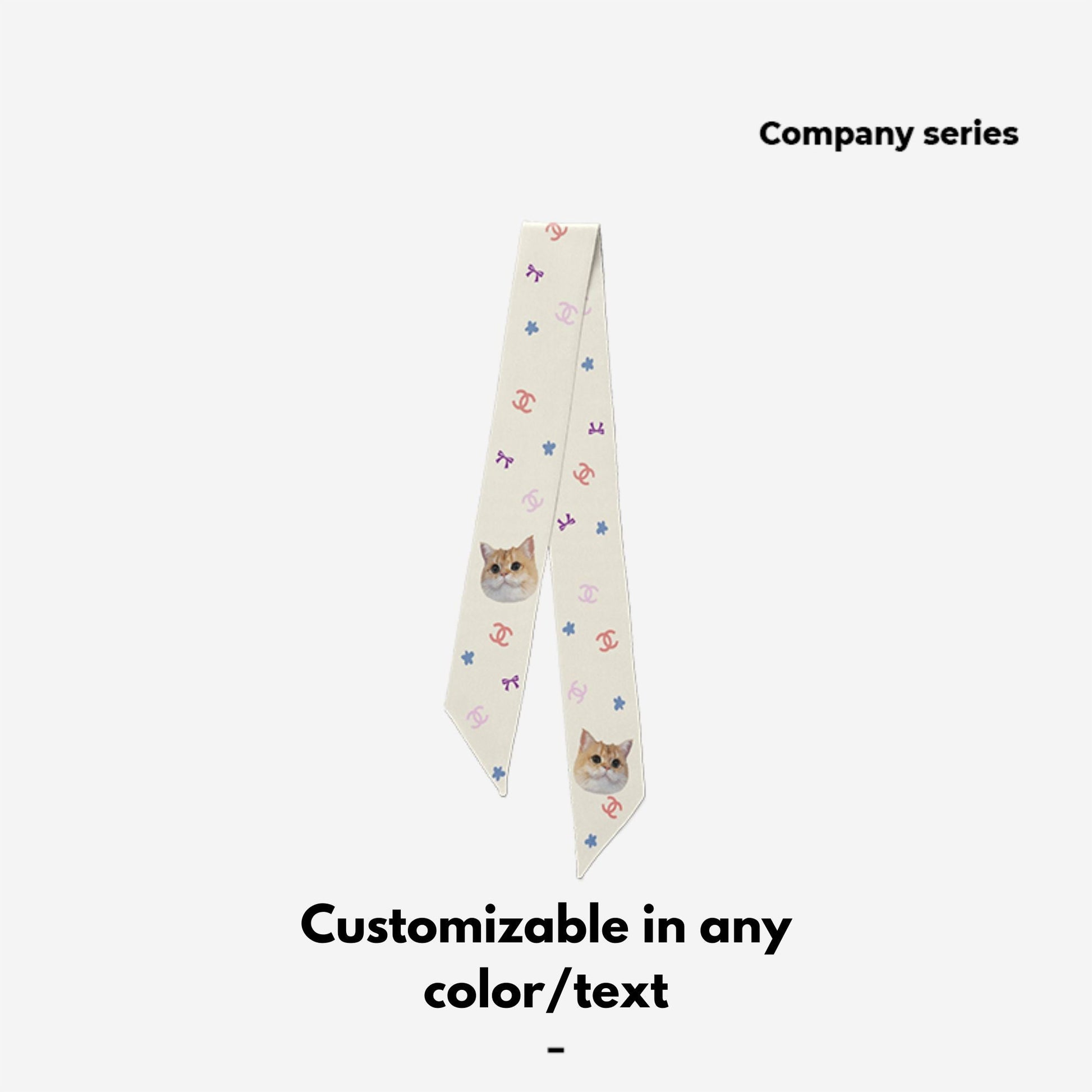 Pet custom peripherals original design Twilly light luxury silk scarf cat dog creative gifts - OOOMG