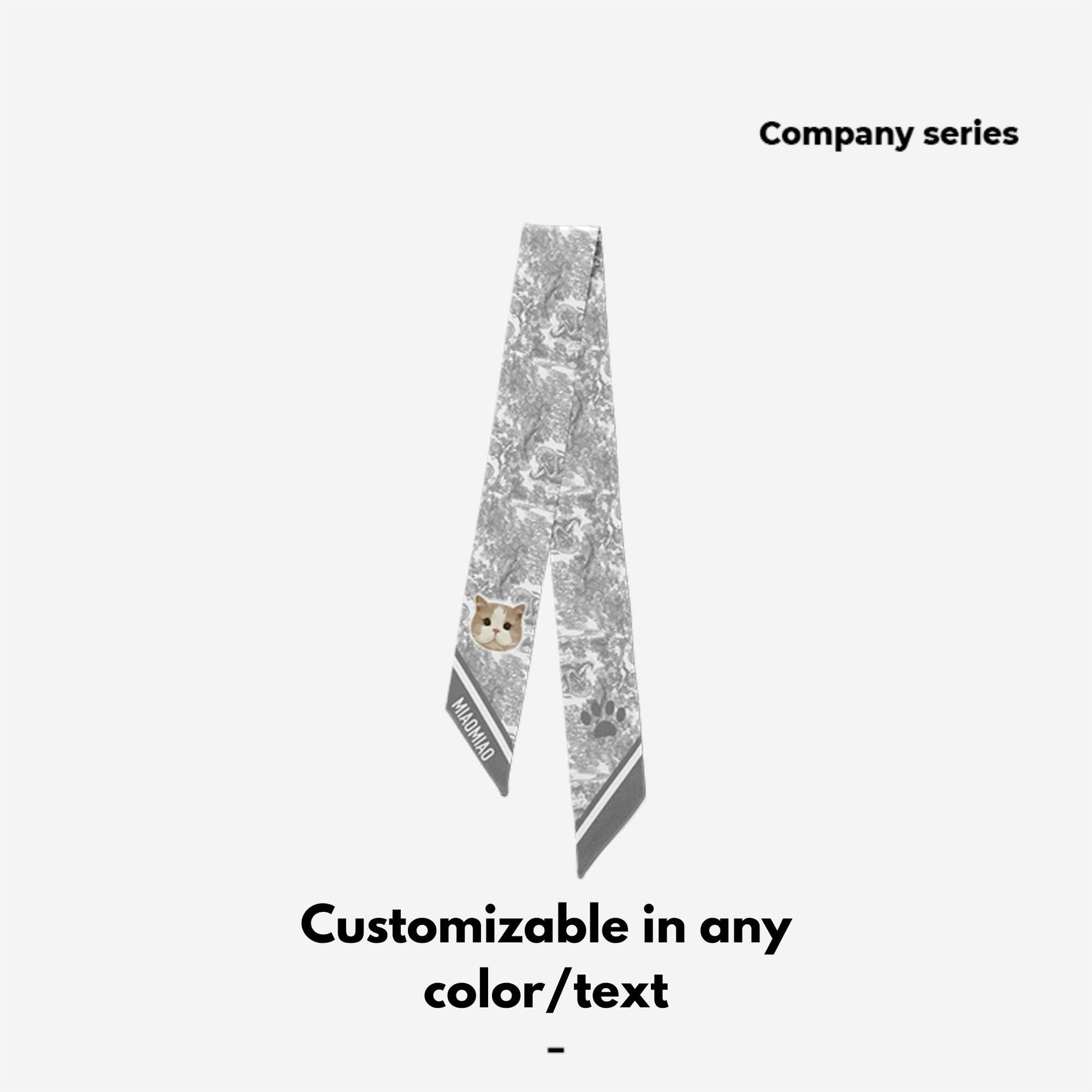 Pet custom peripherals original design Twilly light luxury silk scarf cat dog creative gifts - OOOMG
