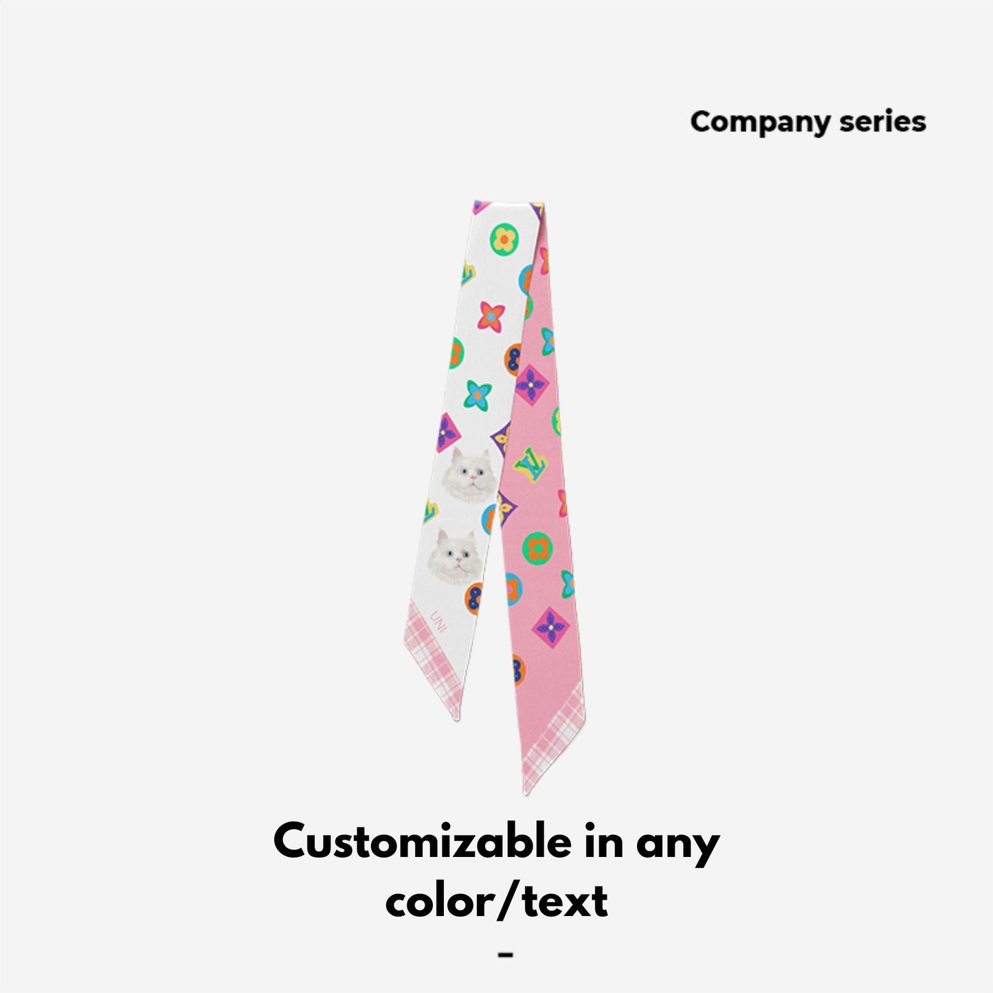 Pet custom peripherals original design Twilly light luxury silk scarf cat dog creative gifts - OOOMG