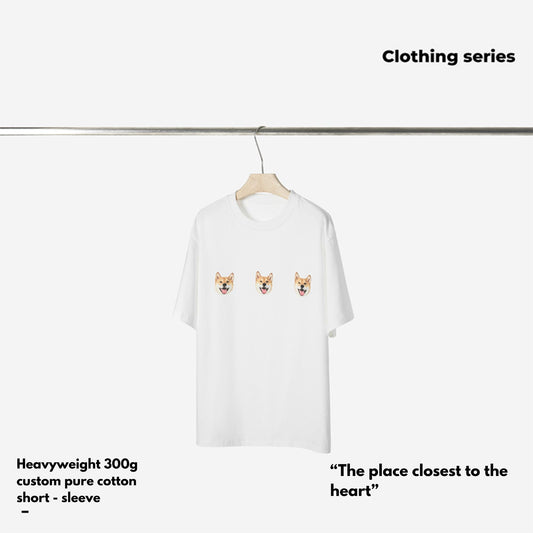 Pet custom short sleeve T-shirt original design simple and comfortable creative gift for cats and dogs - OOOMG