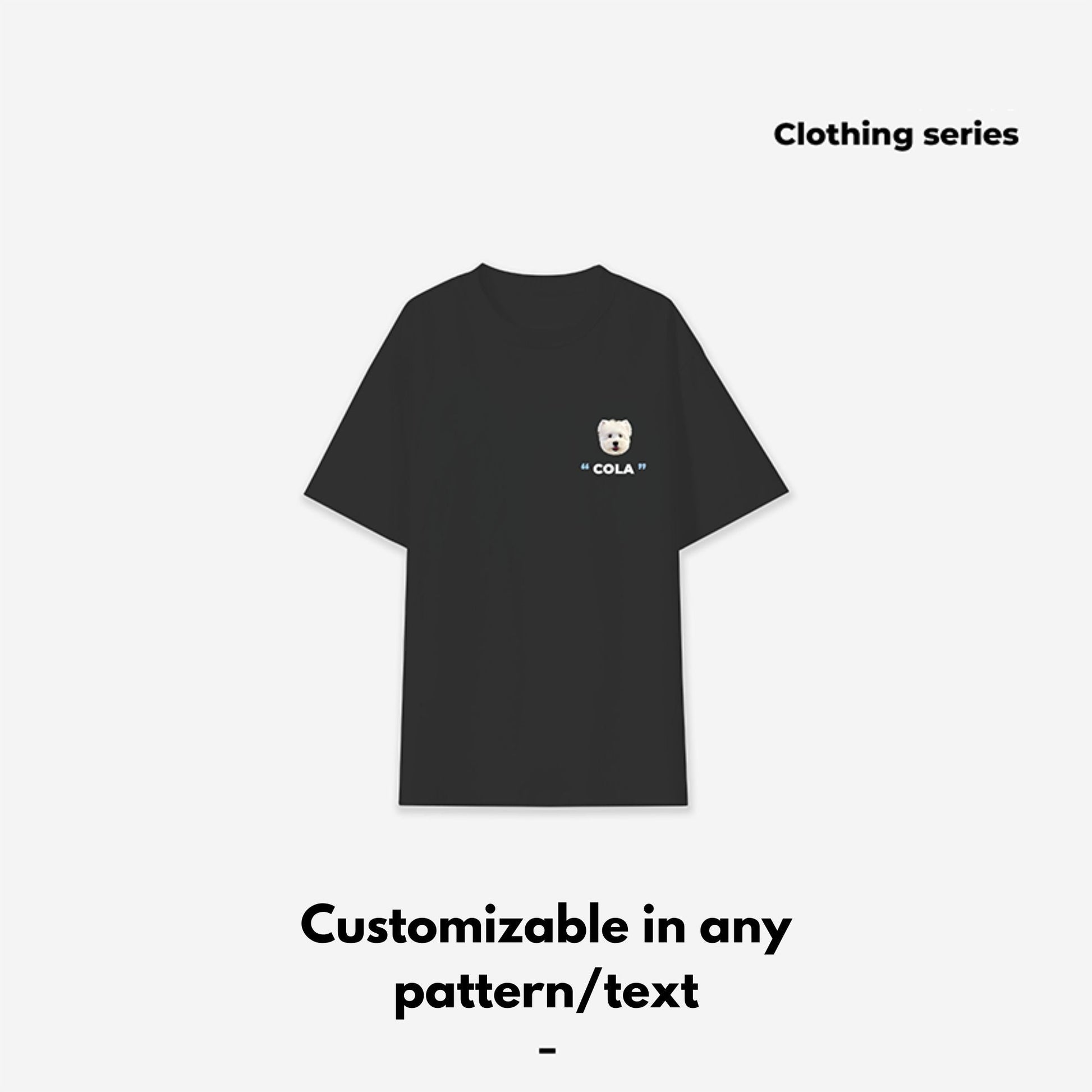 Pet custom short sleeve T-shirt original design simple and comfortable creative gift for cats and dogs - OOOMG