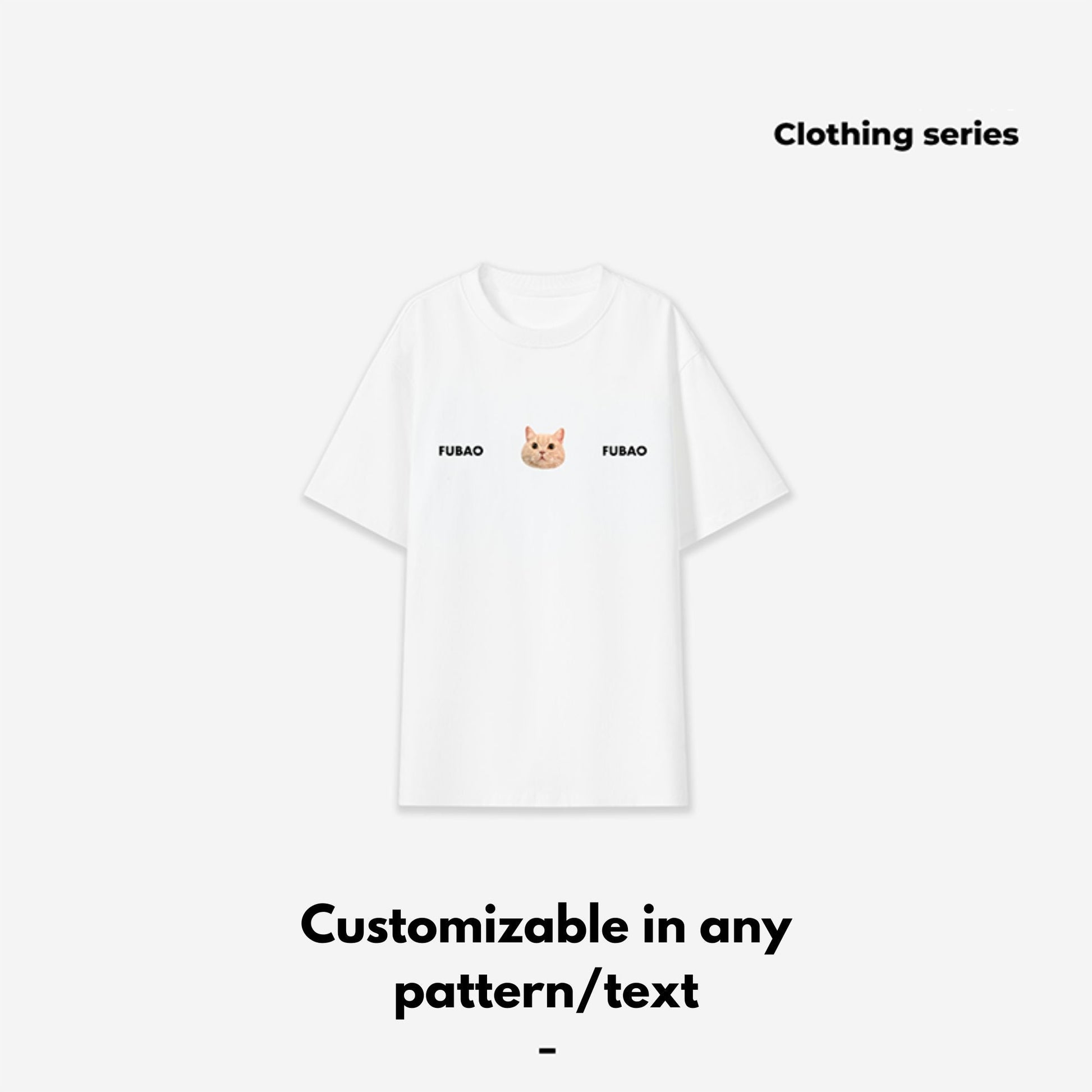 Pet custom short sleeve T-shirt original design simple and comfortable creative gift for cats and dogs - OOOMG