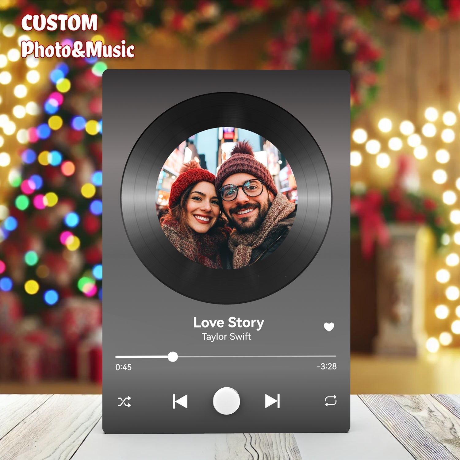 Photo Custom Music Lover's Fridge Magnet - Rectangular Vinyl Cover - OOOMG