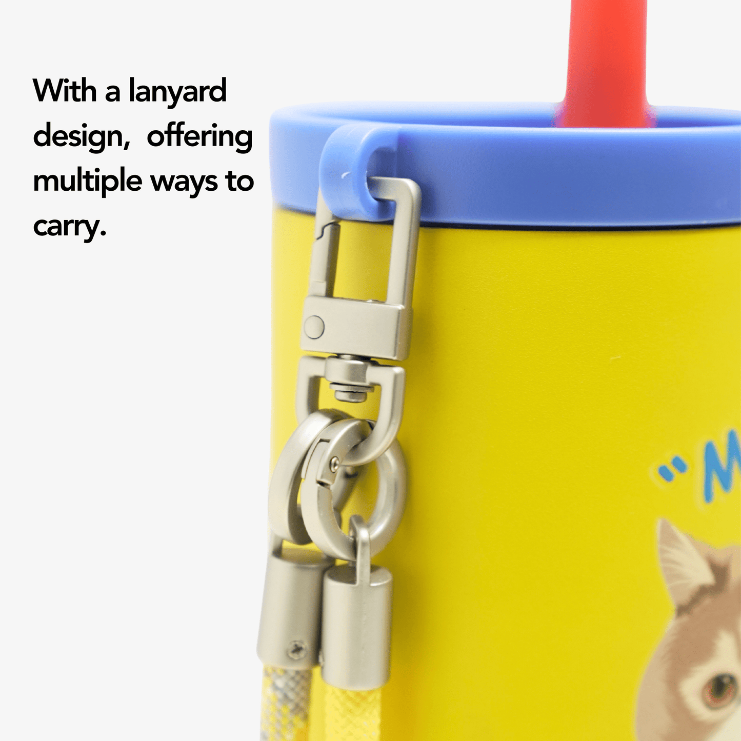 24.3 oz Custom Pet Portrait Tumbler - Personalized Dog&Cat - Themed Insulated Travel Mug with Handle and Straw Lid (Copy) - OOOMG