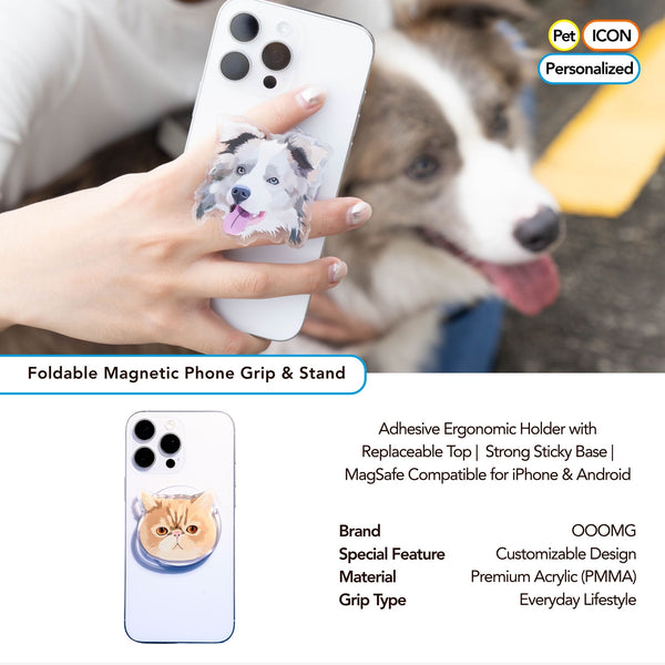 Custom pet phone strap and magsafe stand