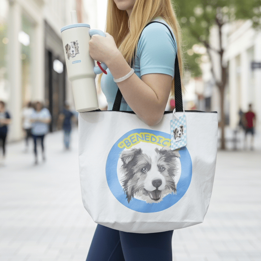 Custom Pet Portrait Tumbler - Personalized Dog&Cat - Themed Insulated Travel Mug with Handle and Straw Lid - OOOMG