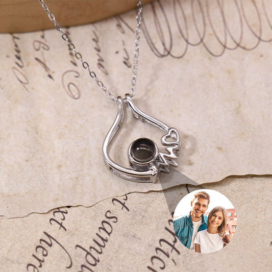Custom photo minimalist projection necklace - OOOMG