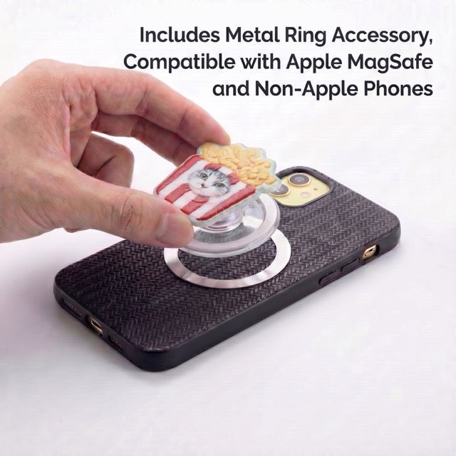 Funny Frame Pet Portrait Phone Grip | 3D Embossed Smartphone Stand & Holder - OOOMG