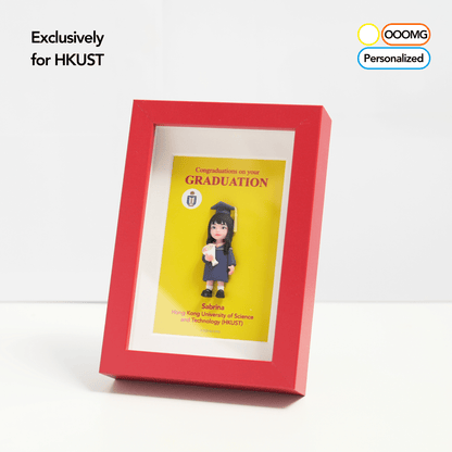 HKUST Graduation Gift: OOOMG Personalized Magnetic Mini - Me – Custom Figurine in Photo Frame - OOOMG