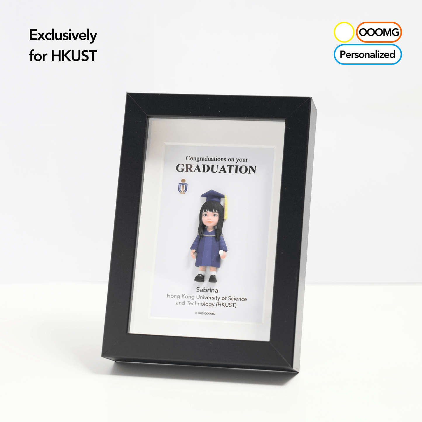 HKUST Graduation Gift: OOOMG Personalized Magnetic Mini - Me – Custom Figurine in Photo Frame - OOOMG