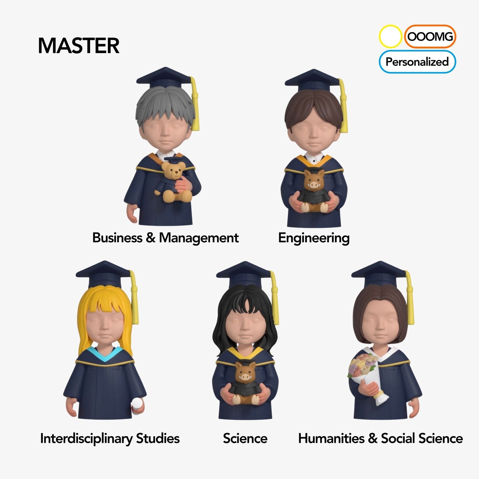 MiLi Tag × OOOMG | 2.5D Avatar Item Finder Case Customized Printing Air Tag Case For Graduation - OOOMG