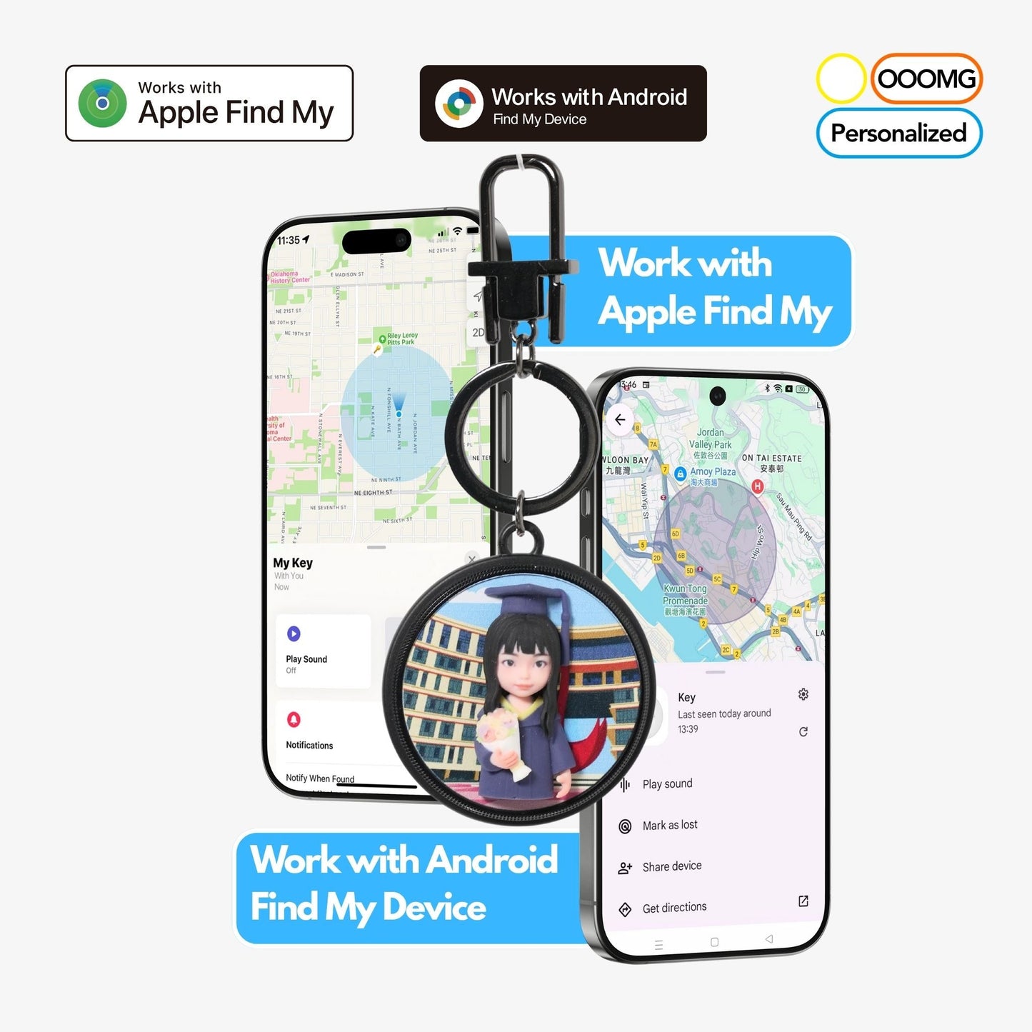 MiLi Tag × OOOMG | 2.5D Avatar Item Finder Case Customized Printing Air Tag Case For Graduation - OOOMG