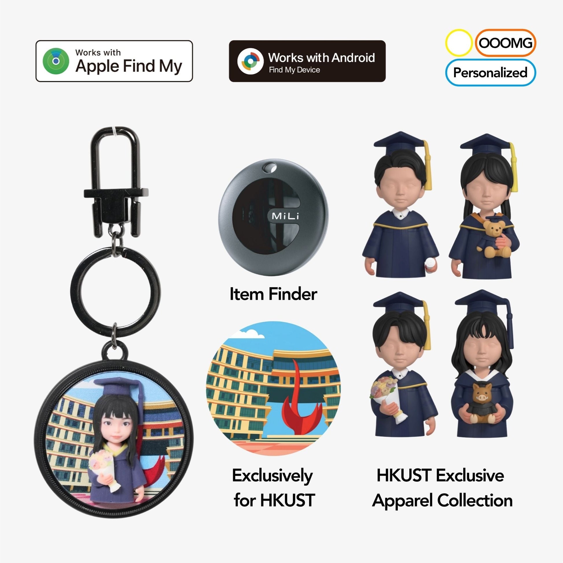 MiLi Tag × OOOMG | 2.5D Avatar Item Finder Case Customized Printing Air Tag Case For Graduation - OOOMG