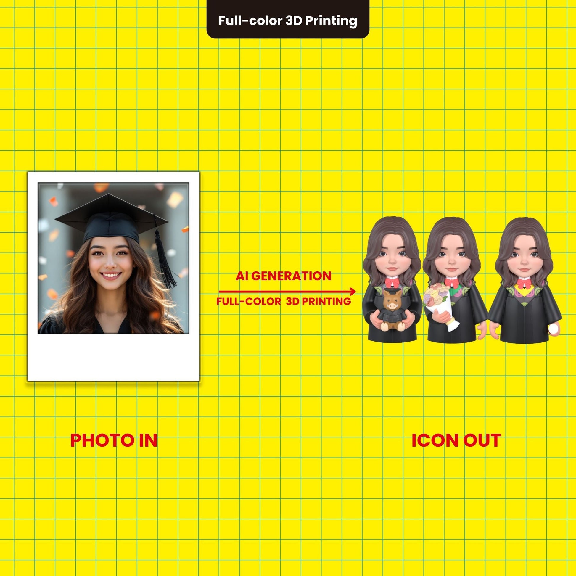 MiLi Tag × OOOMG | Graduation Gifts 2.5D Avatar Item Finder Case Customized Air Tag Case - OOOMG
