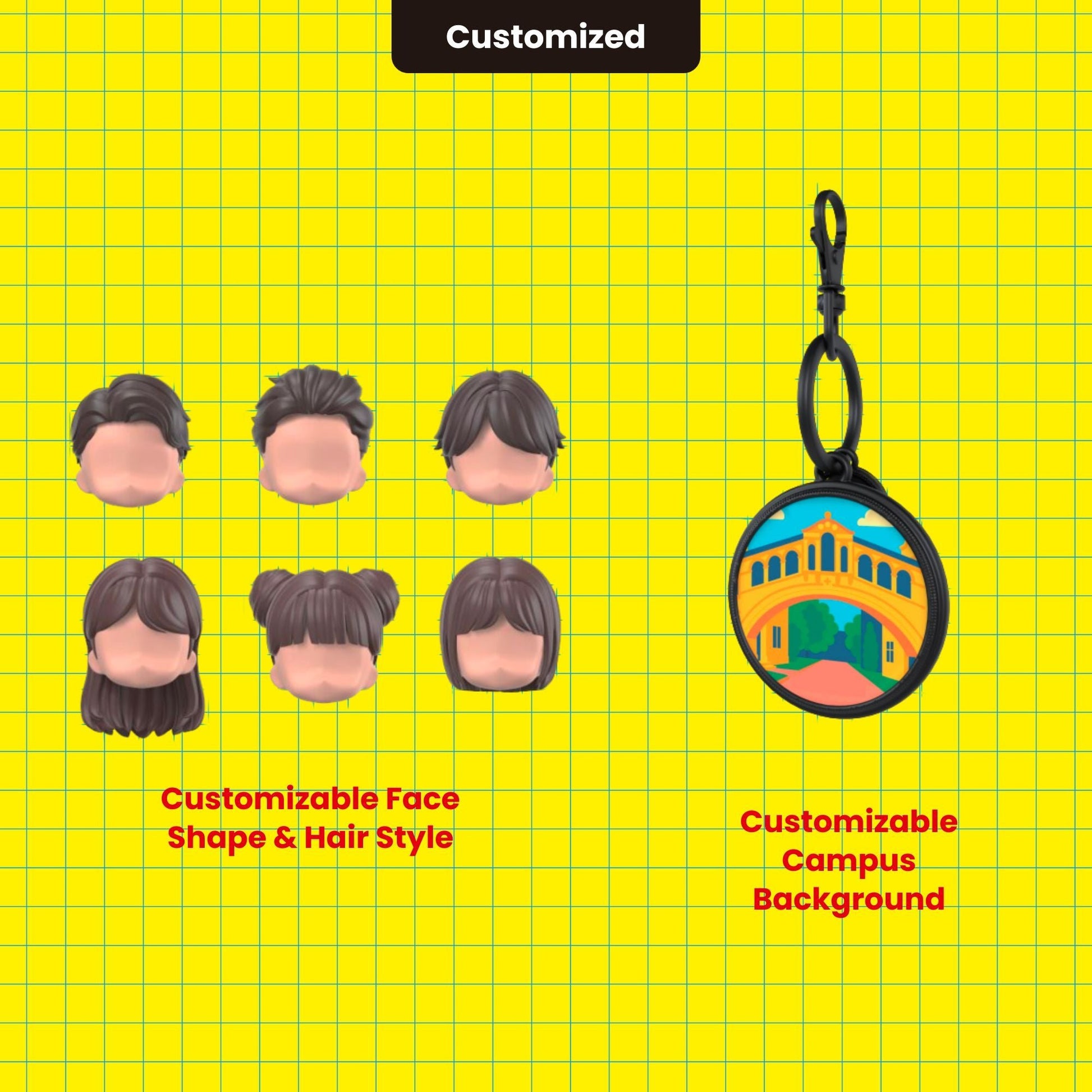 MiLi Tag × OOOMG | Graduation Gifts 2.5D Avatar Item Finder Case Customized Air Tag Case - OOOMG