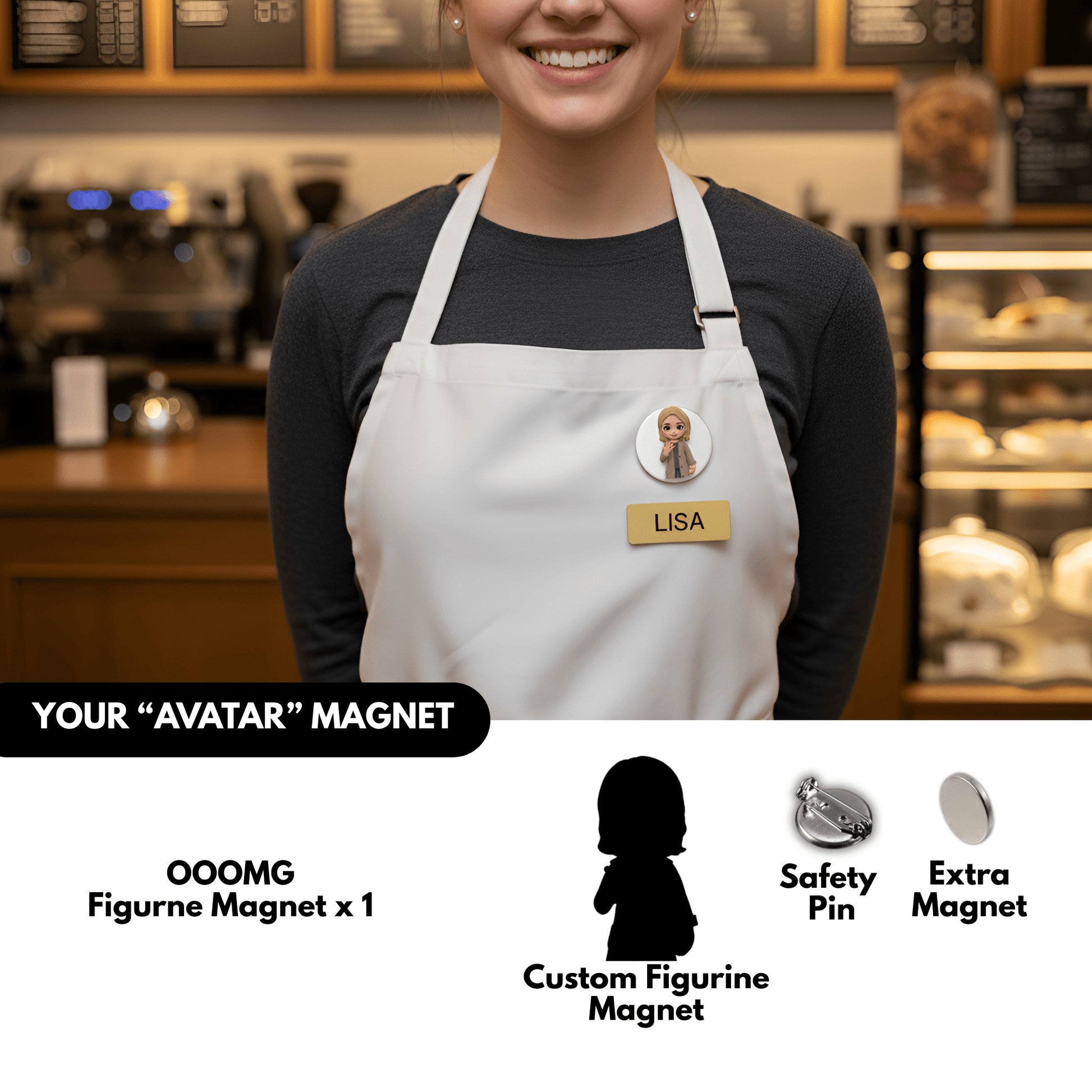 OOOMG Personalized Magnetic Mini - Me – Custom Figurine & Creative Gift for Home & Loved Ones - OOOMG